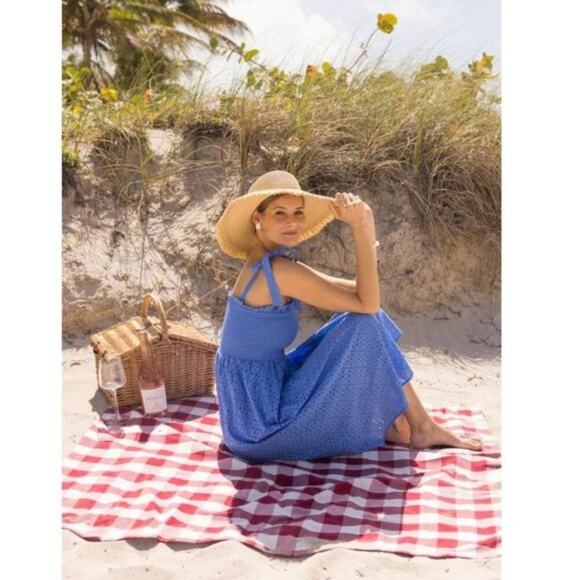 Cabana Life Women's Blue Eyelet Midi Dress Size S - Picture 10 of 10